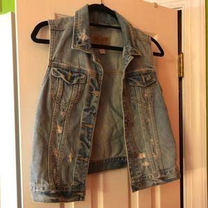 Hollister denim jean vest!